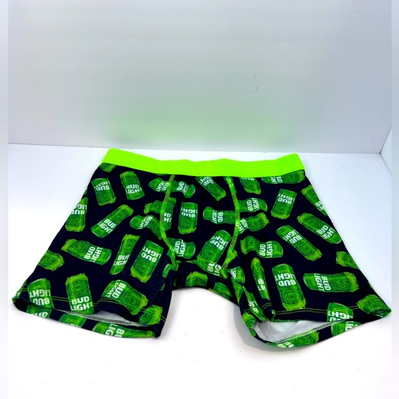 CRAZY BOXER BUD LIGHT GREEN & BLACK COLOR LARGE SIZE 92% POLYESTER 8% ELASTHANNE - Picture 10 of 10